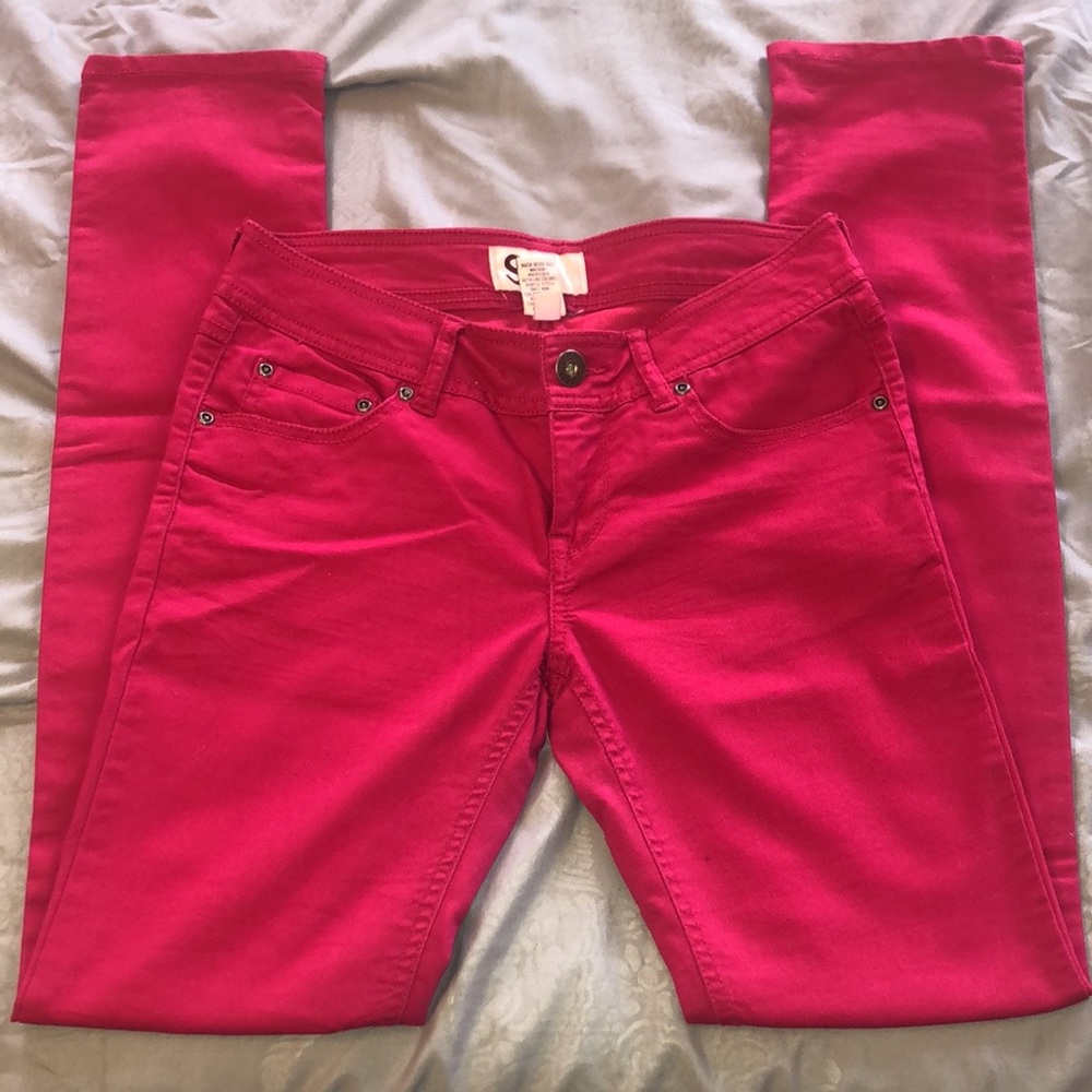 SO Magenta Colored Skinny Jeans, Size 5